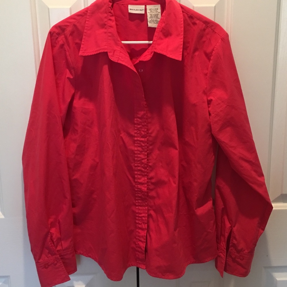 Pink button down shirt